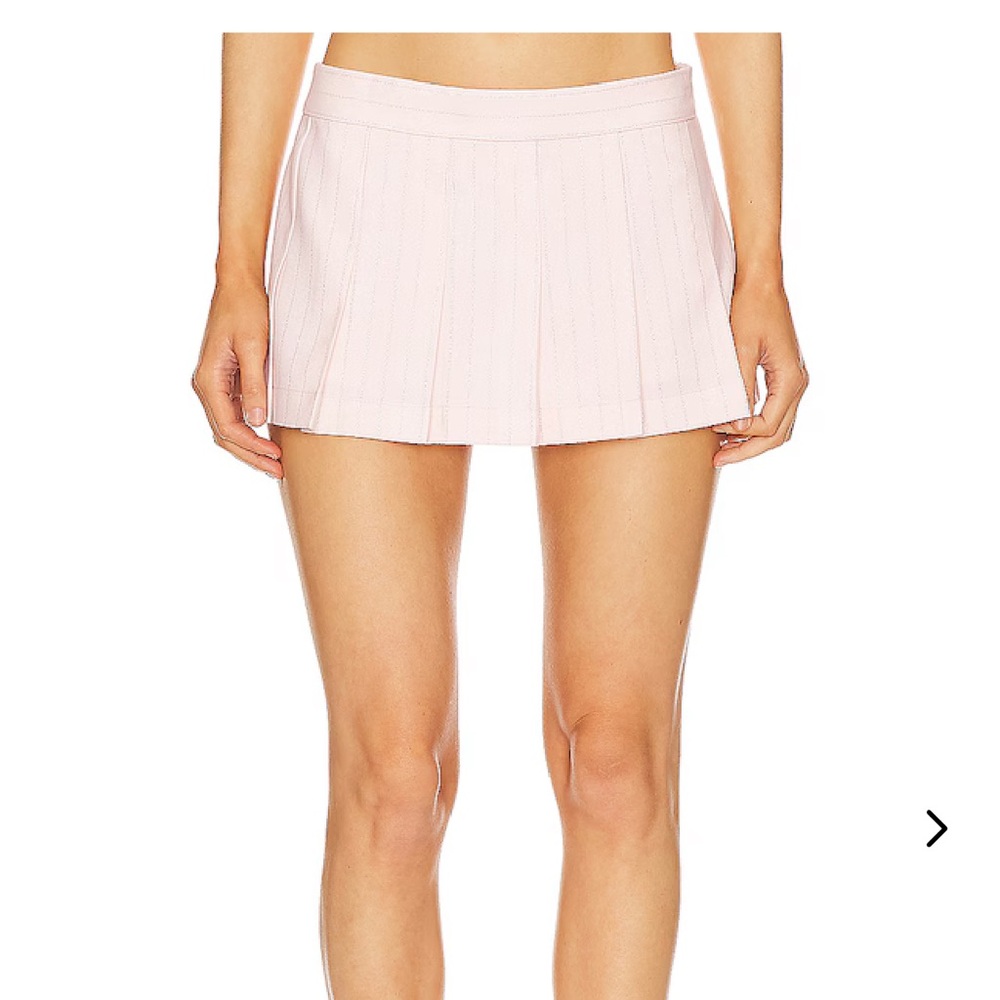 NWT Revolve Lovers & Friends Jasmine Skort in Pink Pinstripe